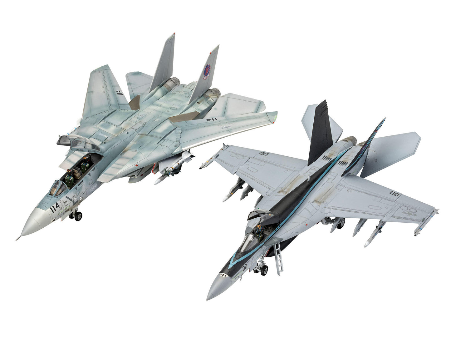 Revell Top Gun 1:72 Scale Model Kit - Super Hornet + Tomcat Movie Set