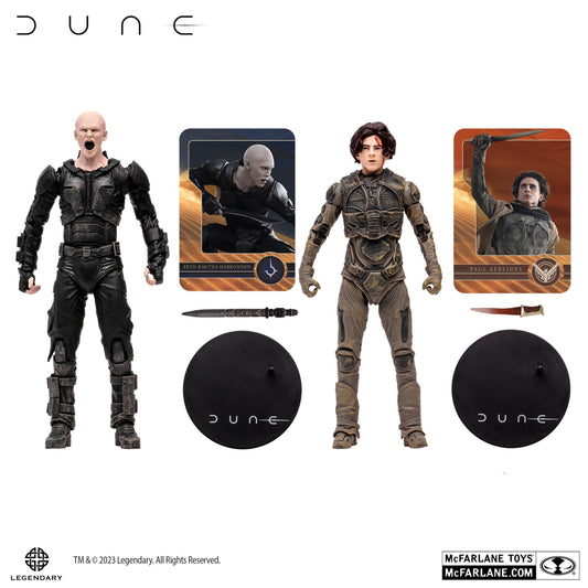 Dune: Part 2 Movie 7 Inch Scale Action Figure 2-Pack - Paul Atreides & Feyd-Rautha Harkonnen