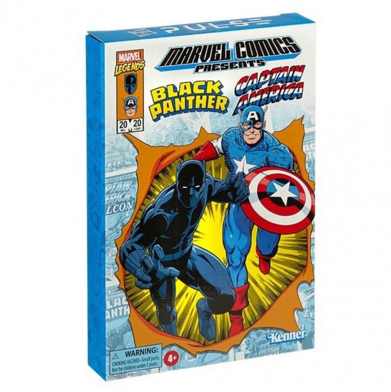 Marvel 3.75 Inch Retro Twin Pack Action Figures - Captain America and Black Panther