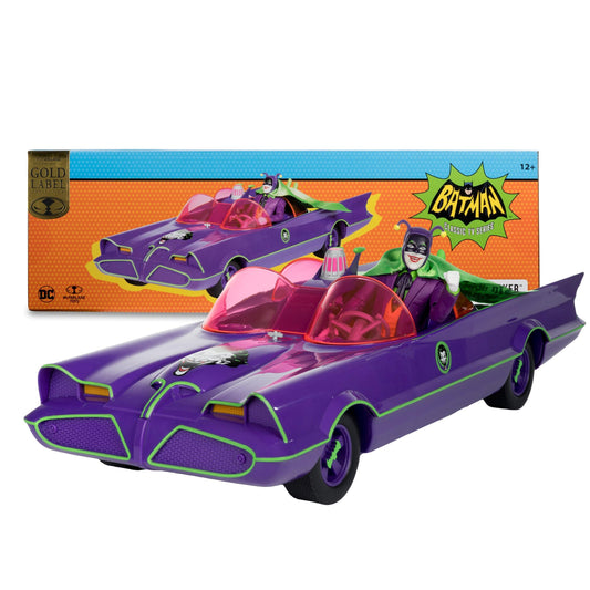 McFarlane DC Retro Batman 66 Action Figure Vehicle - Batmobile & The Joker