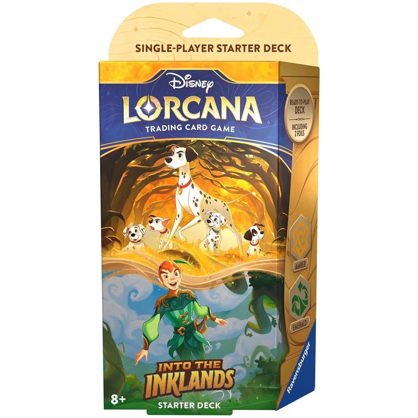 Disney Lorcana Into The Inklands Trading Card Game - Starter Deck (Pongo & Peter Pan)
