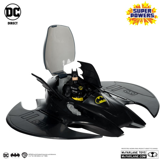 DC Direct Super Powers 5 Inch Action Figure 3-Pack - Batman, Batwing & Whirlybat (Black)