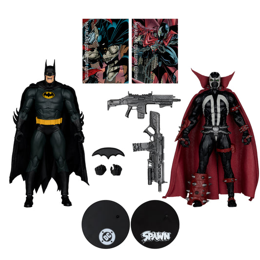 PRE-ORDER McFarlane DC Collectors Edition 7 Inch Action Figure 2 pack - Batman & Spawn (Gold Label)