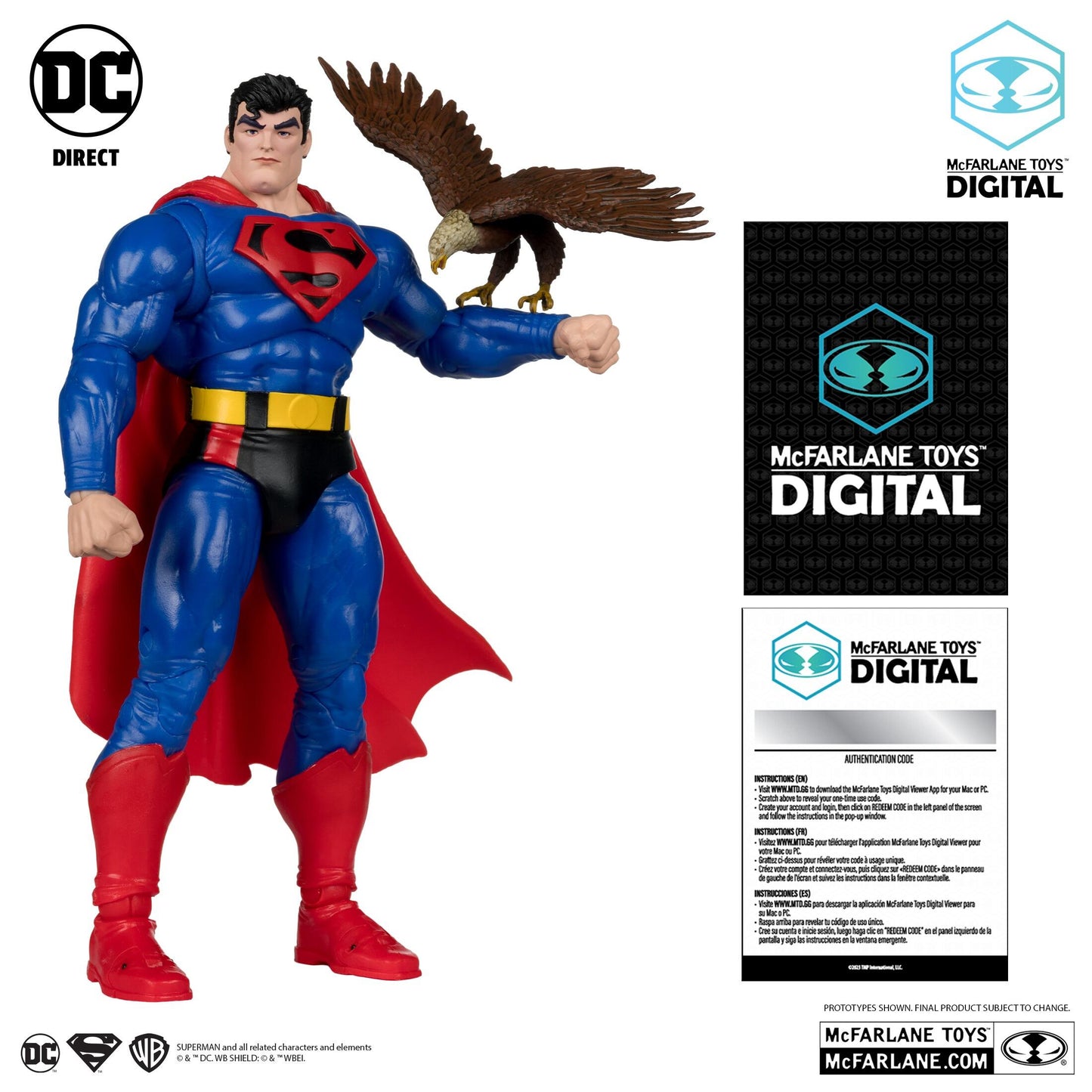 DC Direct Rebirth 7 Inch Digital Collectible Action Figure Wave 2 - Superman (Our Worlds At War)