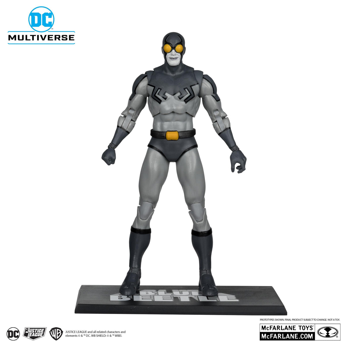 DC Multiverse Classic Blue Beetle 7 Inch Action Figure - Blue Beetle (B&W) (Gold Label)