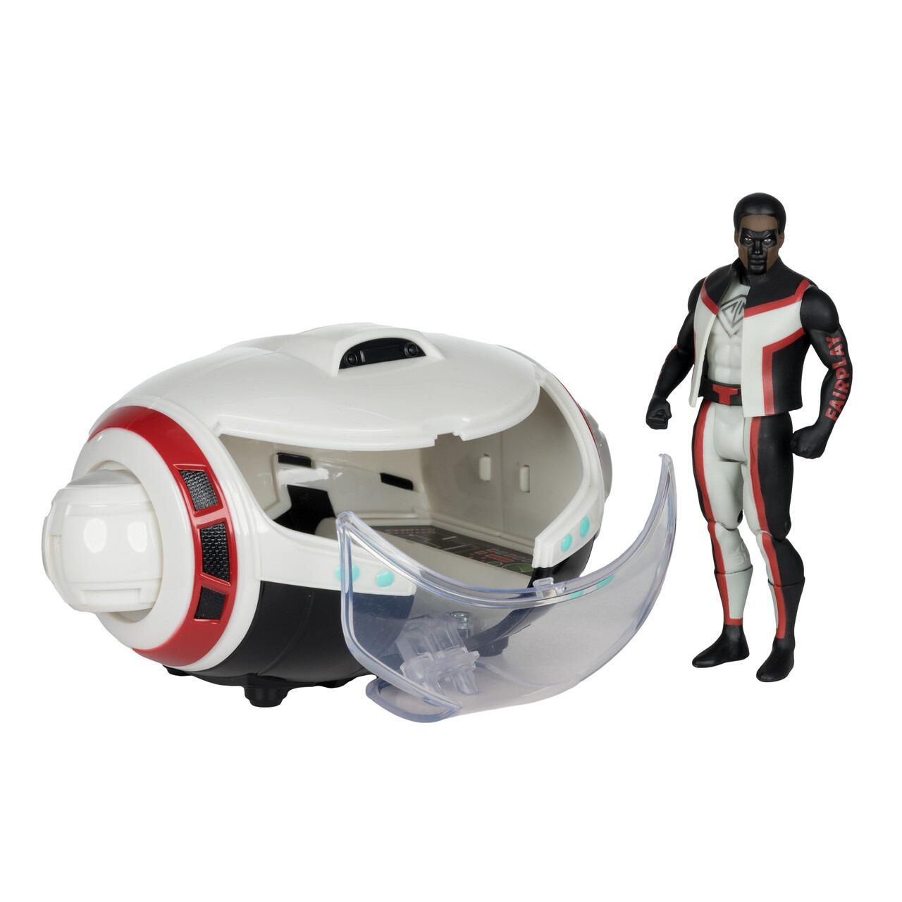DC Direct: Super Powers 5 Inch Action Figure Vehicle - T-Craft With Mr Terrific (Superman Movie)