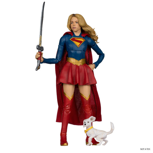 DC Multiverse 7 Inch Deluxe Theatrical Supergirl Movie Action Figure - Supergirl & Puppy Krypto