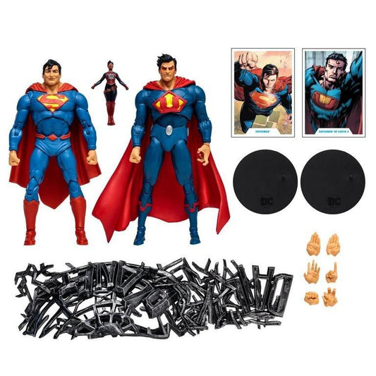 DC Multiverse 7 Inch Action Figure 2-pack - Superman vs Superman of Earth -3 w/ Atomica