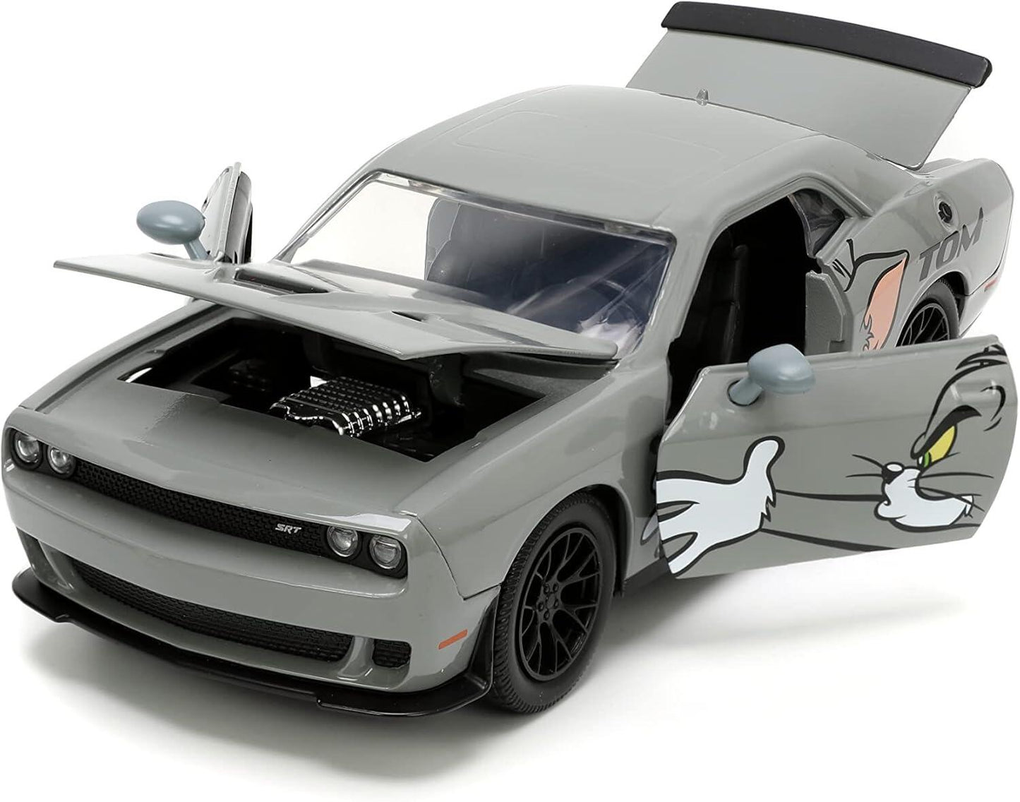 Tom & Jerry Dodge Challenger 1:24 Scale Jada Hollywood Rides Die Cast Vehicle
