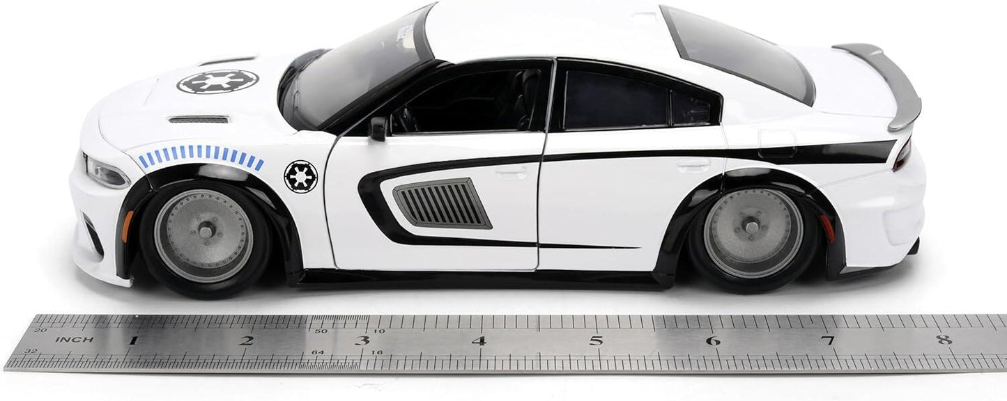 Star Wars 1:24 Scale Jada Hollywood Rides Die Cast Vehicle - Stormtrooper 2021 Dodge Charger