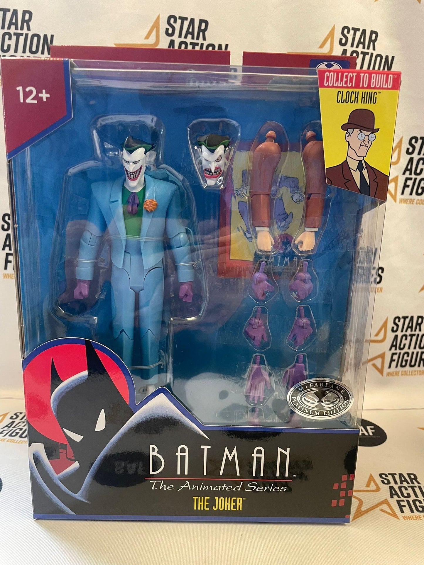 DC Direct: Batman The Animated Series 6inch Action Figure Build-A Wave 7 - The Joker (Clock King BAF) (Platinum Edition)