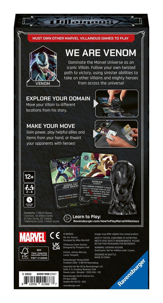 Marvel Villainous We Are Venom Character Expansion Pack