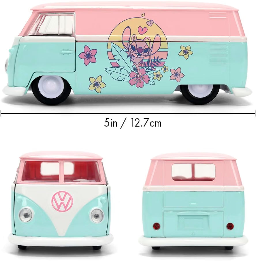 Lilo & Stitch Jada Hollywood Rides 1:32 Scale Die Cast Vehicle - 1961 Volkswagen Bus (Angel)