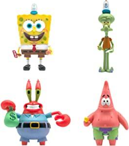 Spongebob Squarepants REACTION 3.75" Action Figures - The Krusty Krab Kiddie Meal - Set of 4
