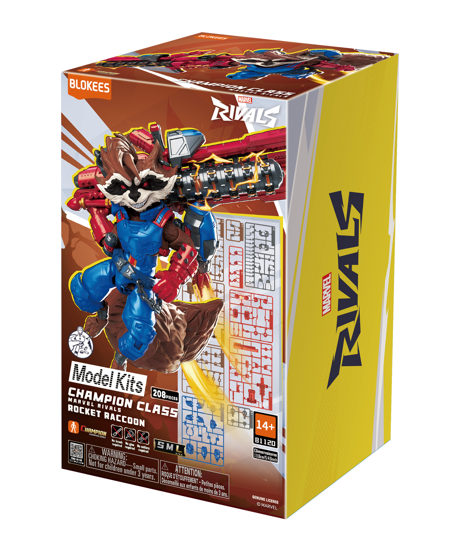 Marvel Champion Class Blokees Deluxe Model Kit - Rocket Raccoon (Rivals)