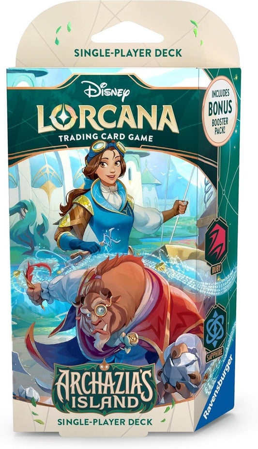 Disney Lorcana Archazia's Island Trading Card Game - Starter Deck (Belle & Beast)