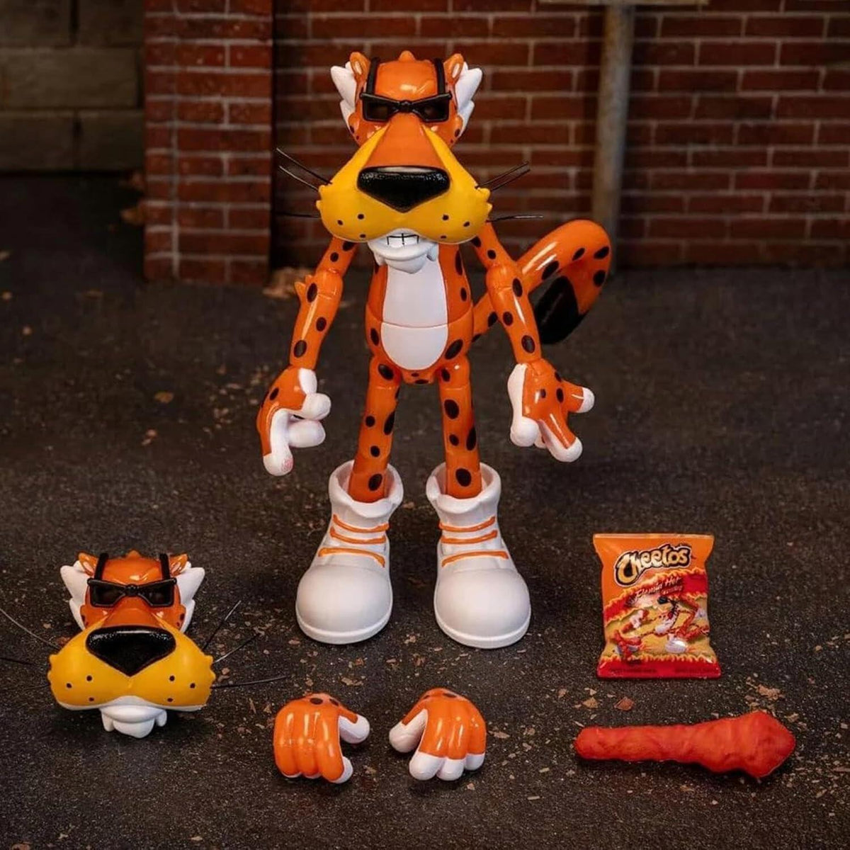 Cheetos 6 Inch Scale Action Figure - Chester Cheetah (Flamin' Hot GITD) *Import Stock*