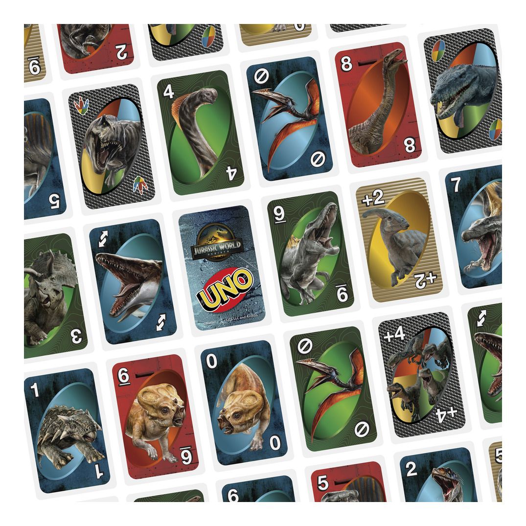 Uno Movie Card Game - Jurassic World Rebirth