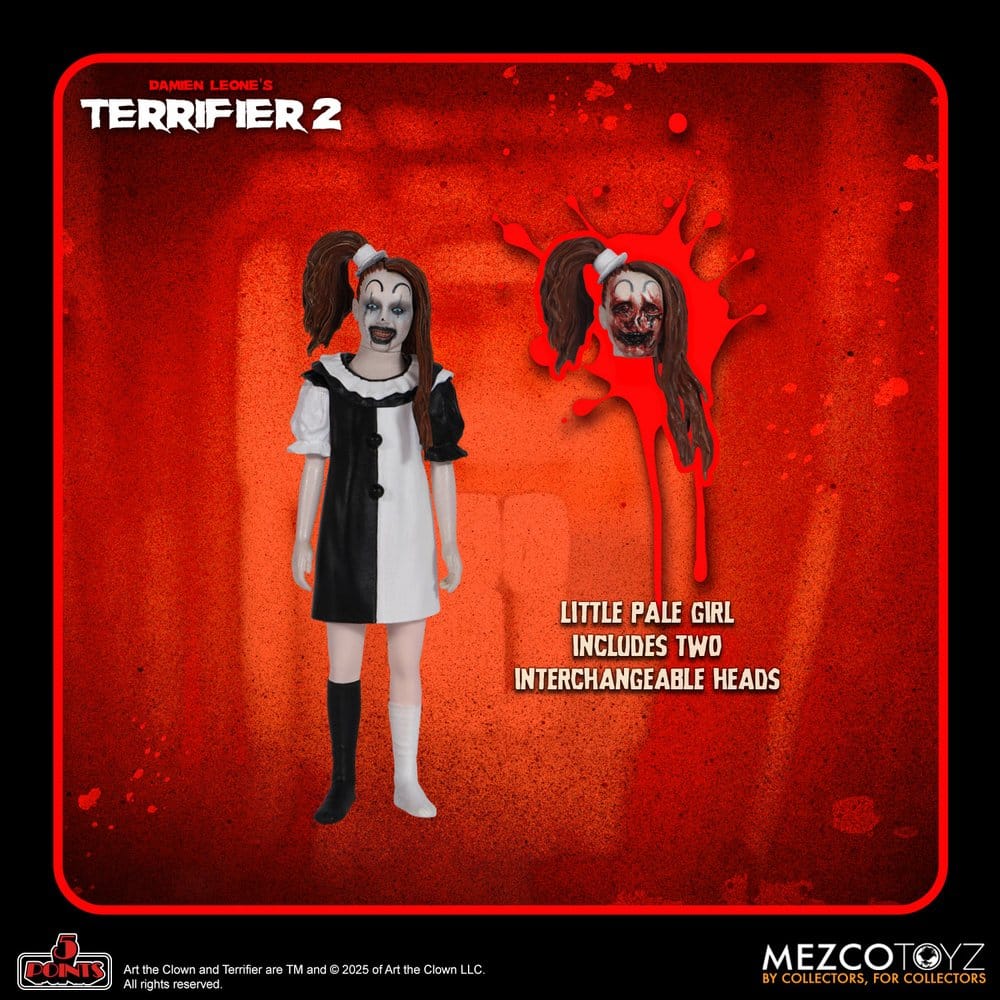 Terrifier 2 Mezco 5 Points Action Figure - Little Pale Girl