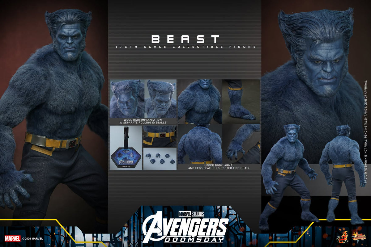 PRE-ORDER Beast - Marvel Avengers Doomsday Hot Toys Collectibles 1/6th Scale Action Figure