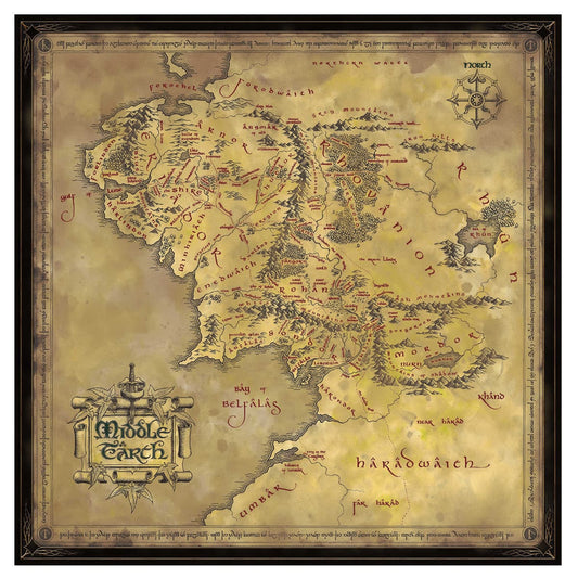 Lord of the Rings Noble Collection 1000pc Jigsaw Puzzle - Map of Middle Earth