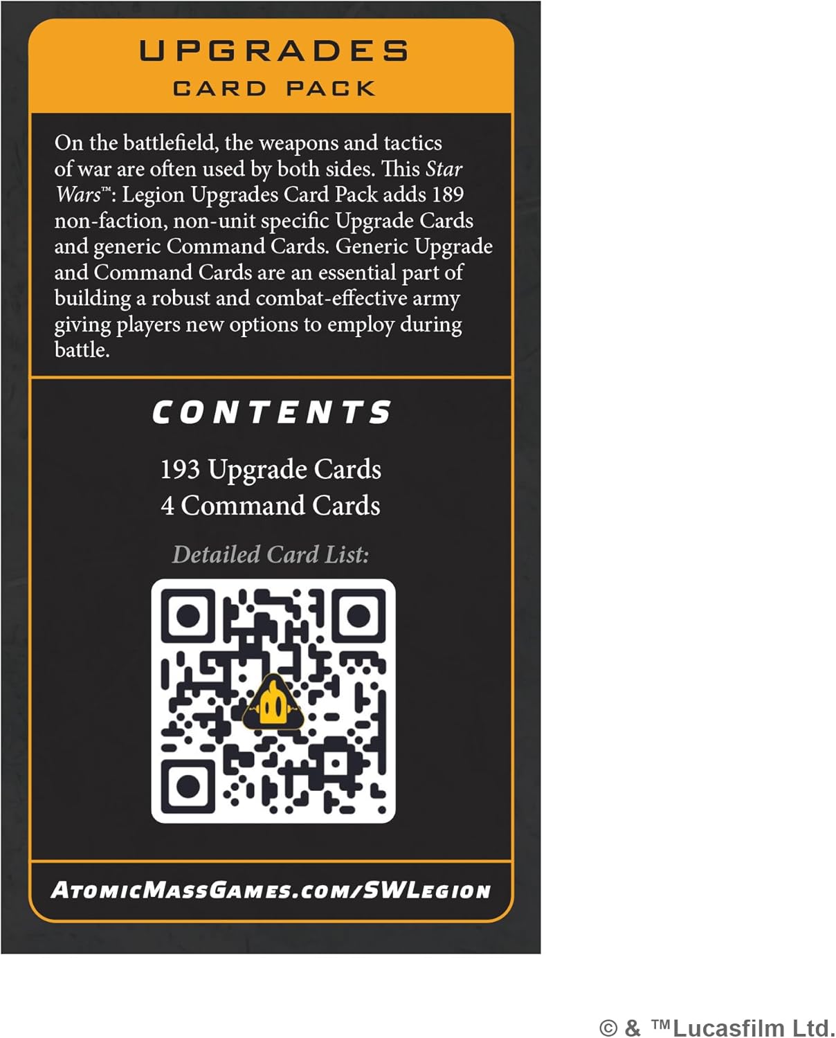 Star Wars Legion - Upgrades Card Pack