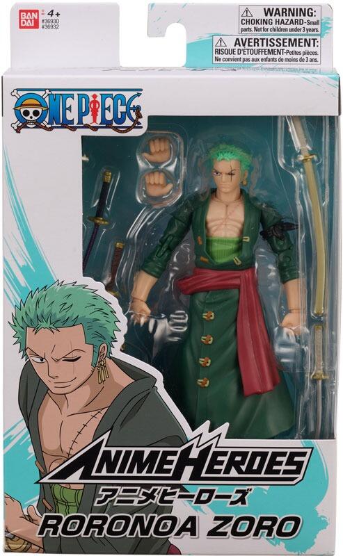 One Piece Anime Heroes 6.5 Inch Scale Action Figure - Roronoa Zoro