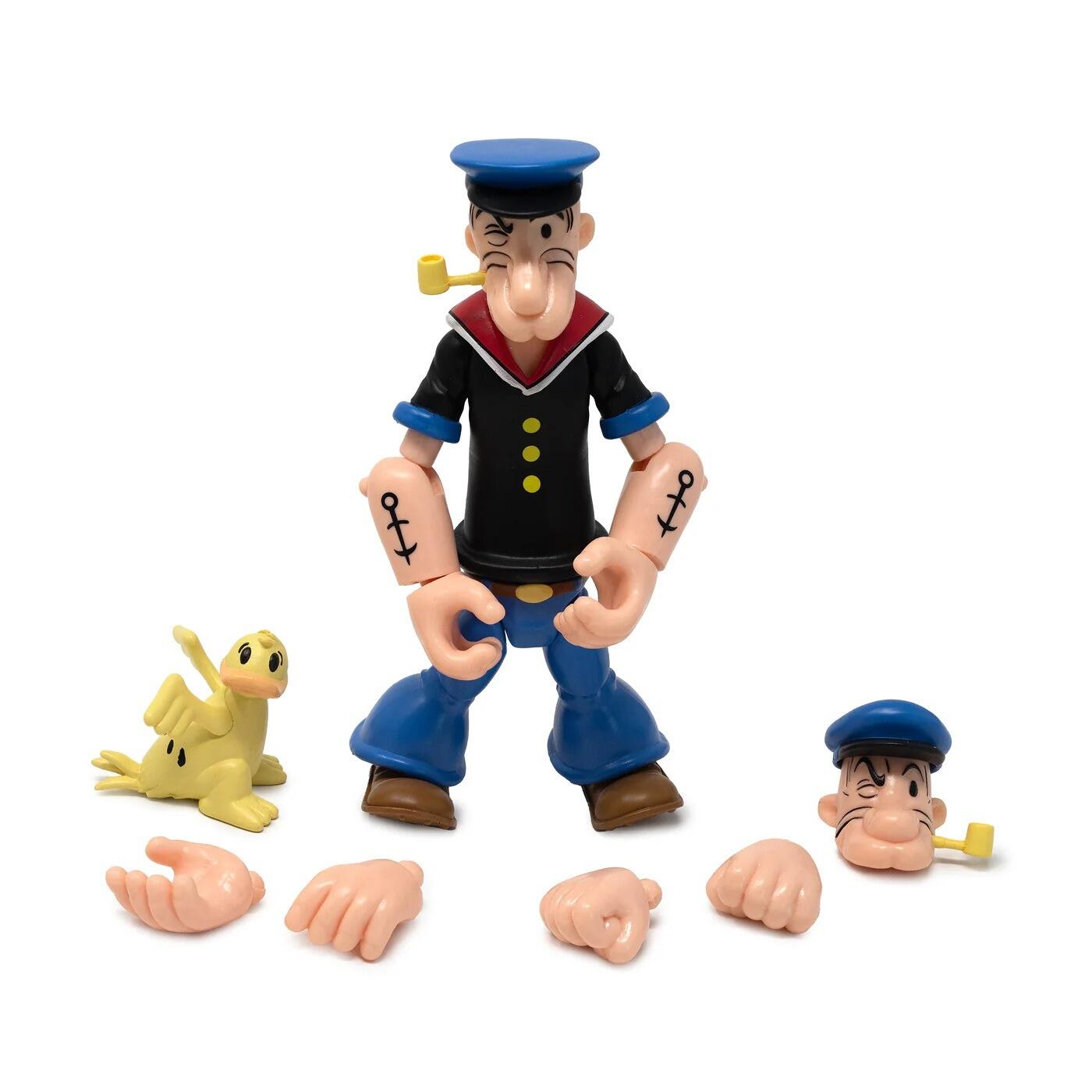 Popeye Classics 6 Inch Scale Action Figure Wave 3 - Popeye The Sailor Man (1st Appearance Black Shirt)