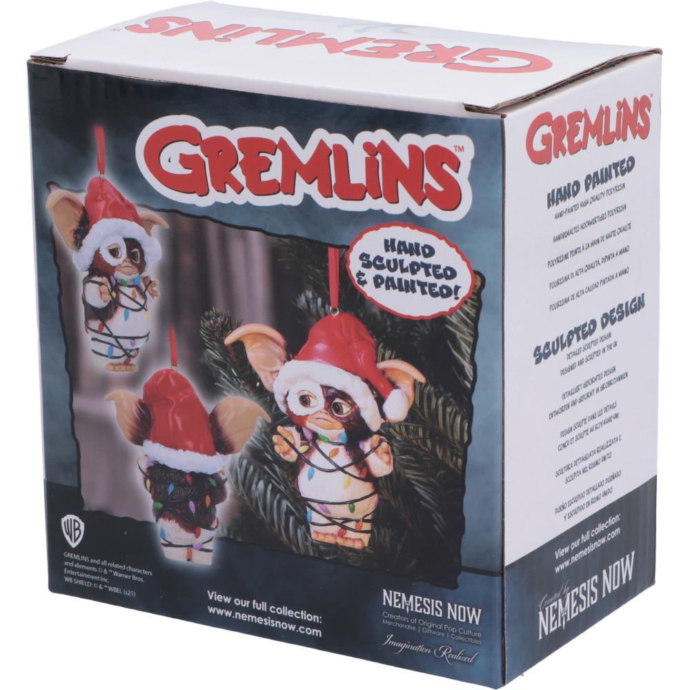Gremlins Festive Hanging Ornament - Gizmo in Fairy Lights
