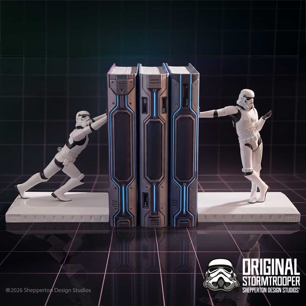 Star Wars The Original Stormtrooper 5 Inch Resin Collectible Figurine - Stormtrooper Working Hard, Hardly Working Bookends