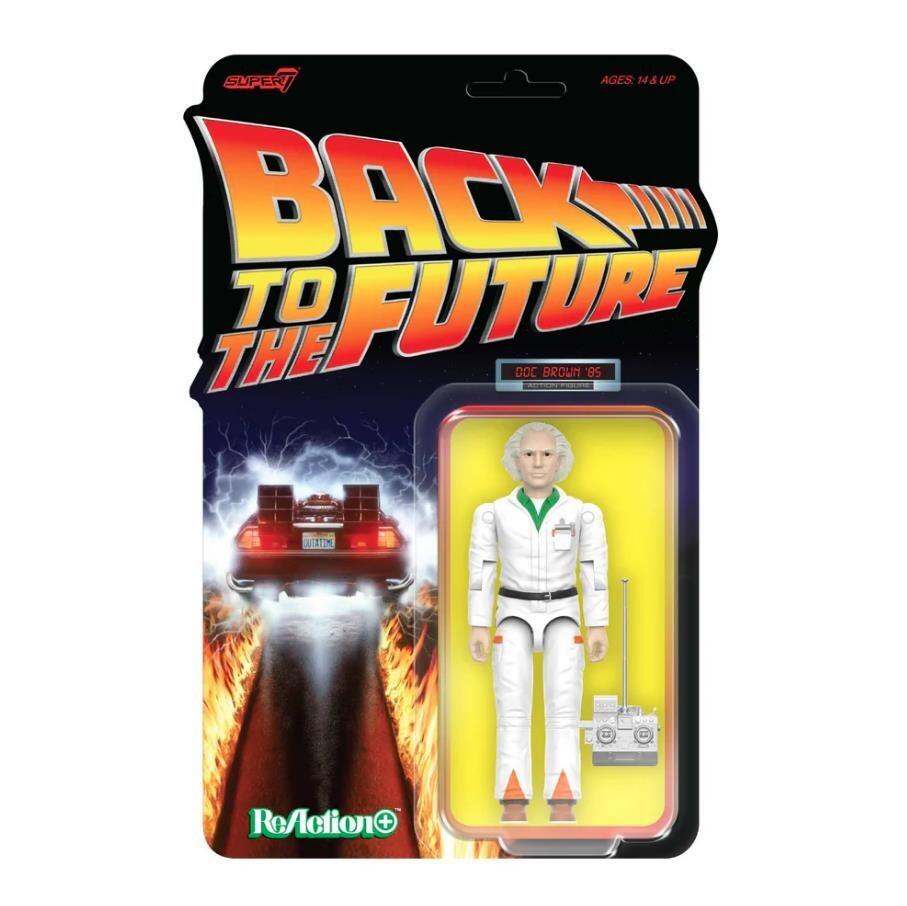 NON MINT - Back To The Future ReAction+ Action Figure Wave 1 - Doc Brown (1985)
