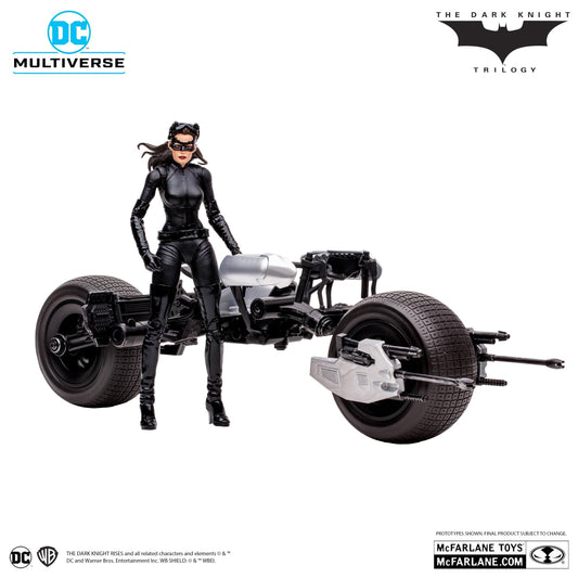 DC Multiverse 7 Inch Action Figure - Catwoman & Batpod (The Dark Knight Rises) (Gold Label)