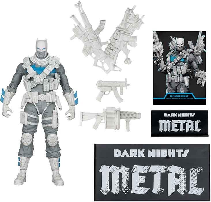 DC Multiverse 7 Inch Action Figure - The Grim Knight (B&W Accent Edition)