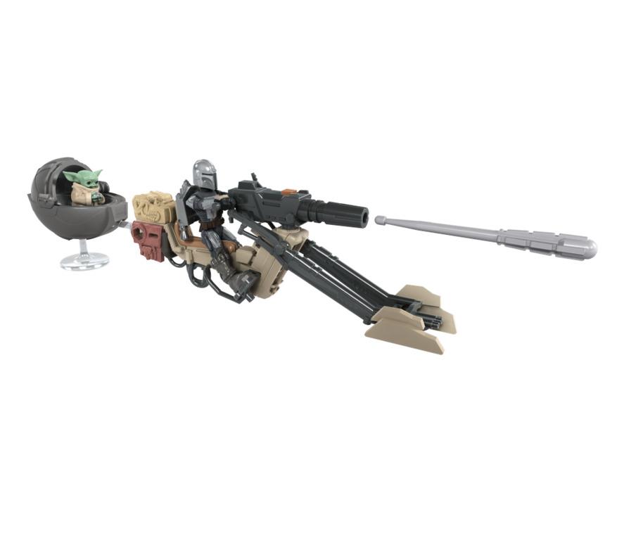 Star Wars Mission Fleet Expedition Class Action Figure - The Mandalorian & The Child with Speeder Bike - Battle for the Bounty