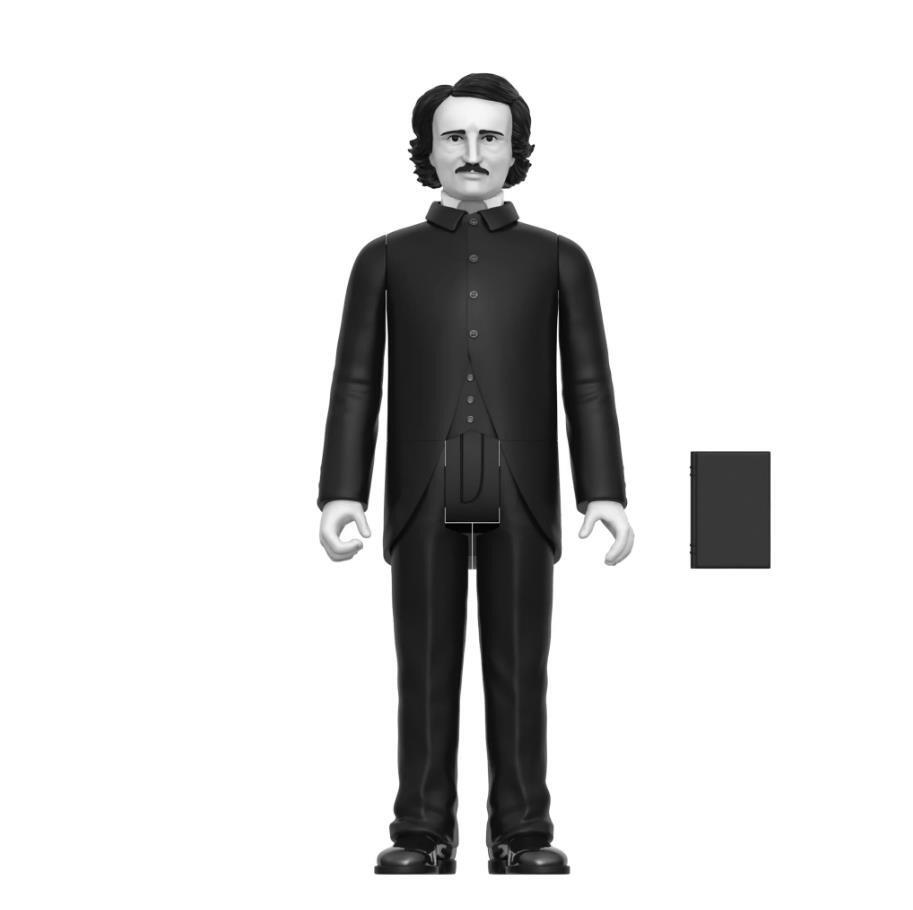 Edgar Allen Poe Reaction Action Figure - Edgar Allen Poe (Greyscale)