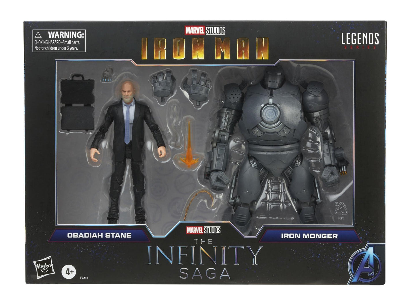 NON MINT - Marvel Legends Infinity Saga Action Figure - Obadian Stane & Iron Monger
