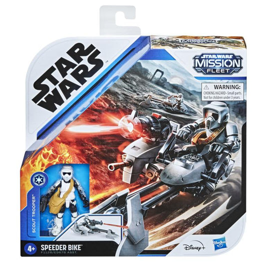 Star Wars Mission Fleet Action Figure - Scout Trooper with Speeder Bike