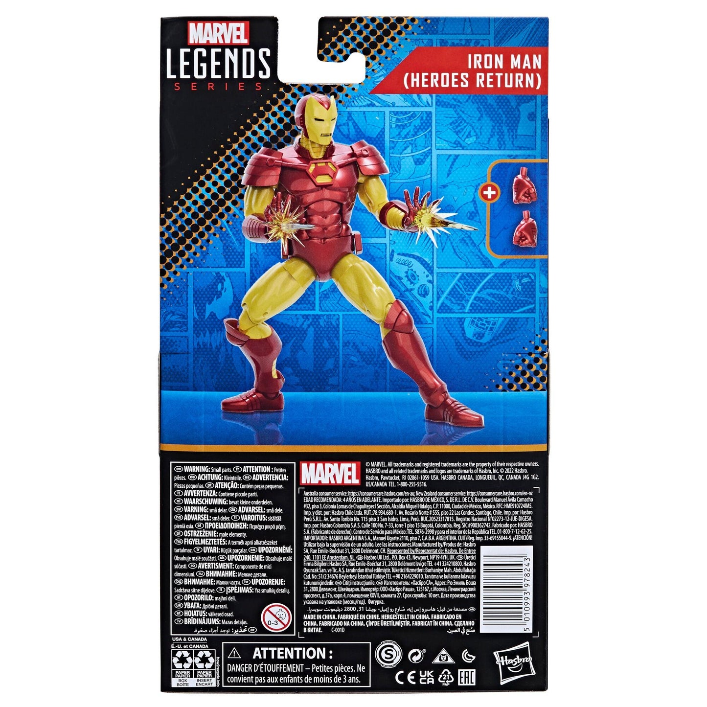 Marvel Legends The Marvel's Action Figure (BAF Totally Awesome Hulk) - Iron Man (Heroes Return)