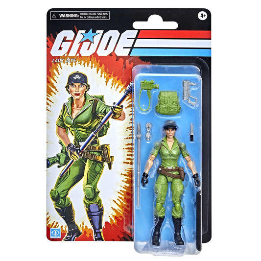 GI Joe Classified Series 6 Inch Scale Retro Cardback Series Action Figure Wave 1 - Lady Jaye (Possibly Non-Mint)