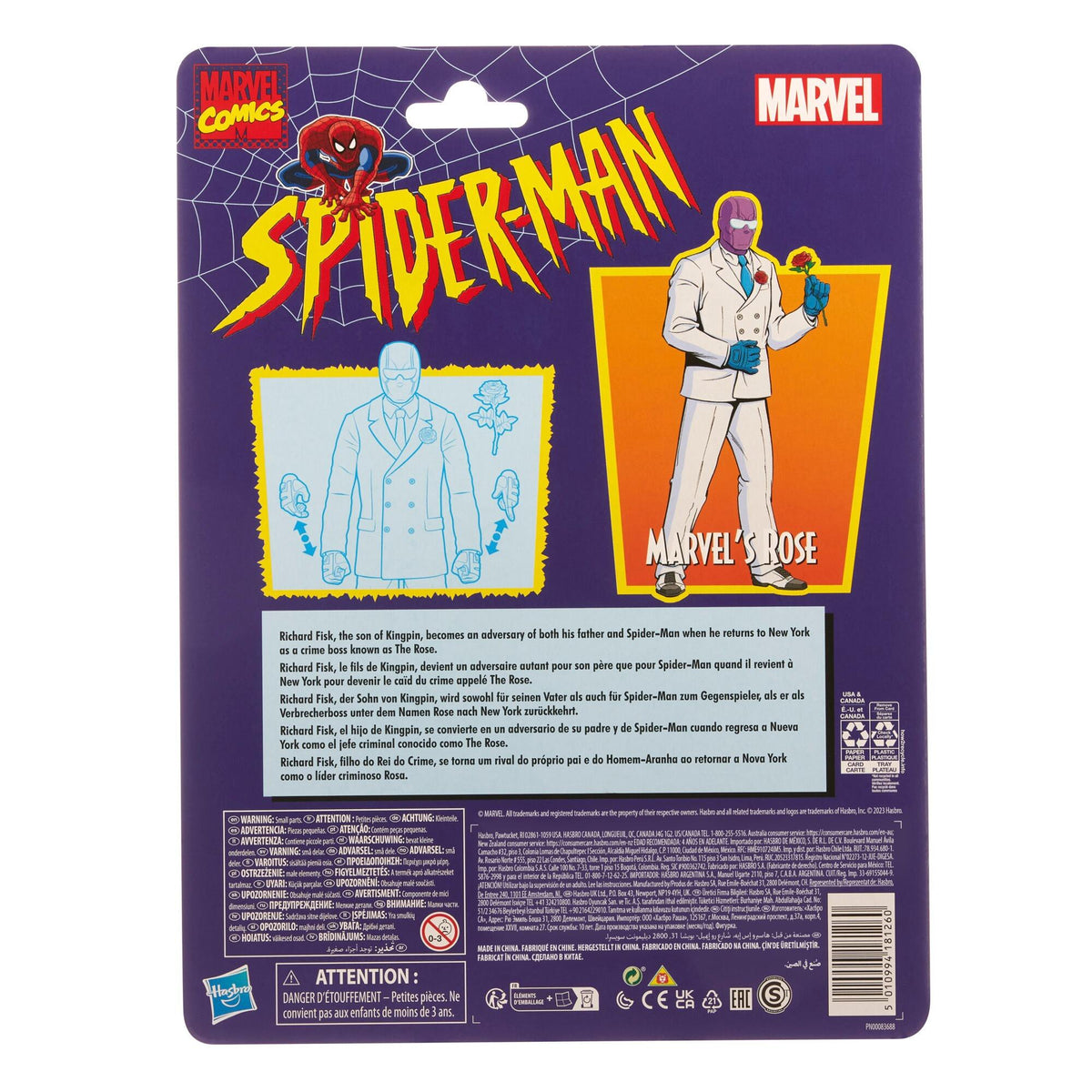 Marvel Legends 6 Inch Spider-Man Retro Action Figure Wave 3 - Marvel's Rose