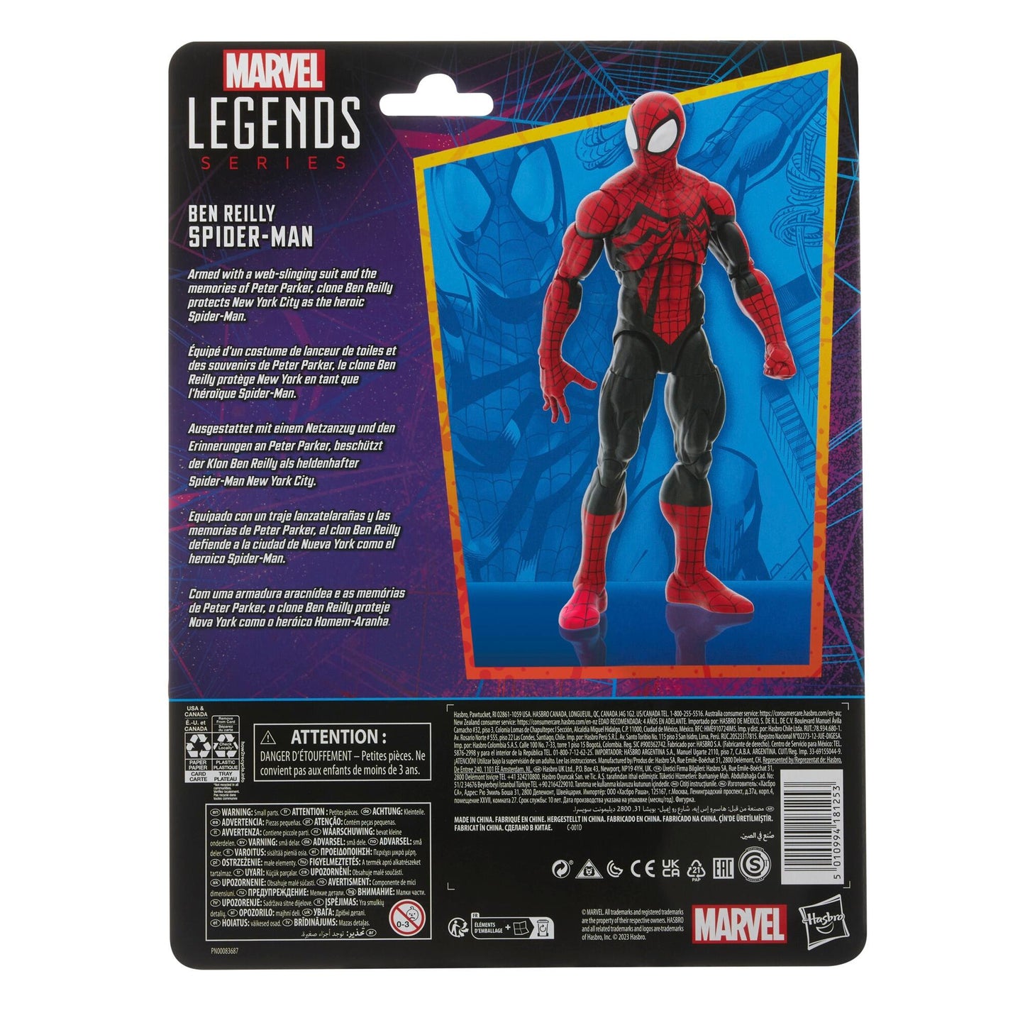 Marvel Legends 6 Inch Spider-Man Retro Action Figure Wave 3 - Ben Reilly Spider-Man