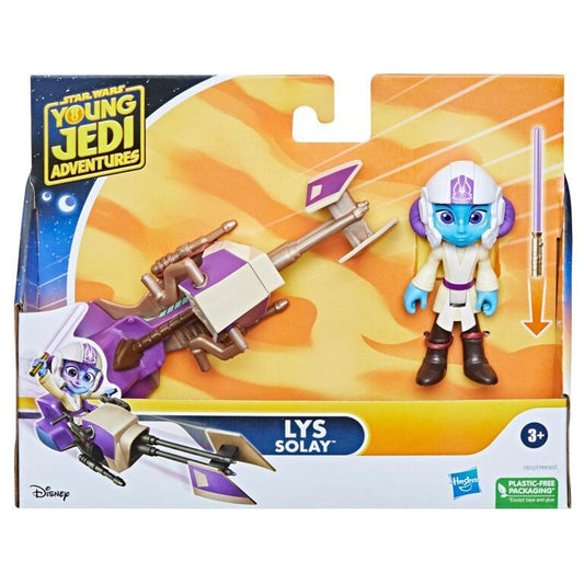 Star Wars The Young Jedi Adventures Action Figures - Lys Solay With Speeder Bike