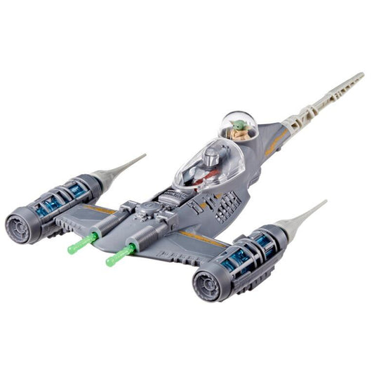 Star Wars Epic Hero Series 4 Inch Scale Vehicle - The Mandalorian's N-1 Starfighter w/ The Mandalorian & Grogu