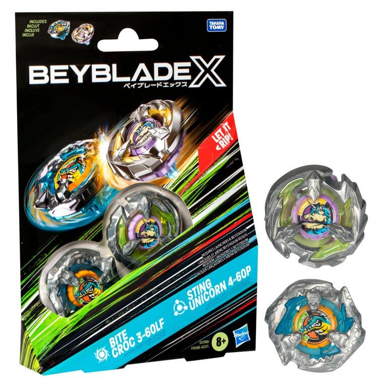 Beyblade X Beyblade Set - Bite Croc 3-60LF & Sting Unicorn 4-60P