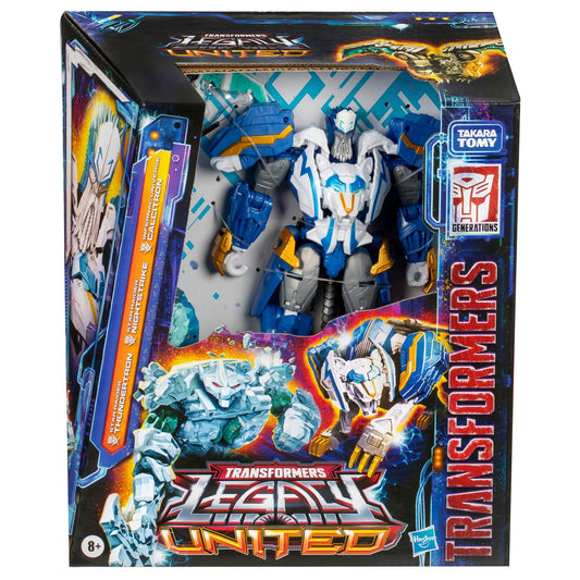 Transformers Legacy United Leader Class Action Figure - Star Raider Thundertron Nightstrike & Calcitron