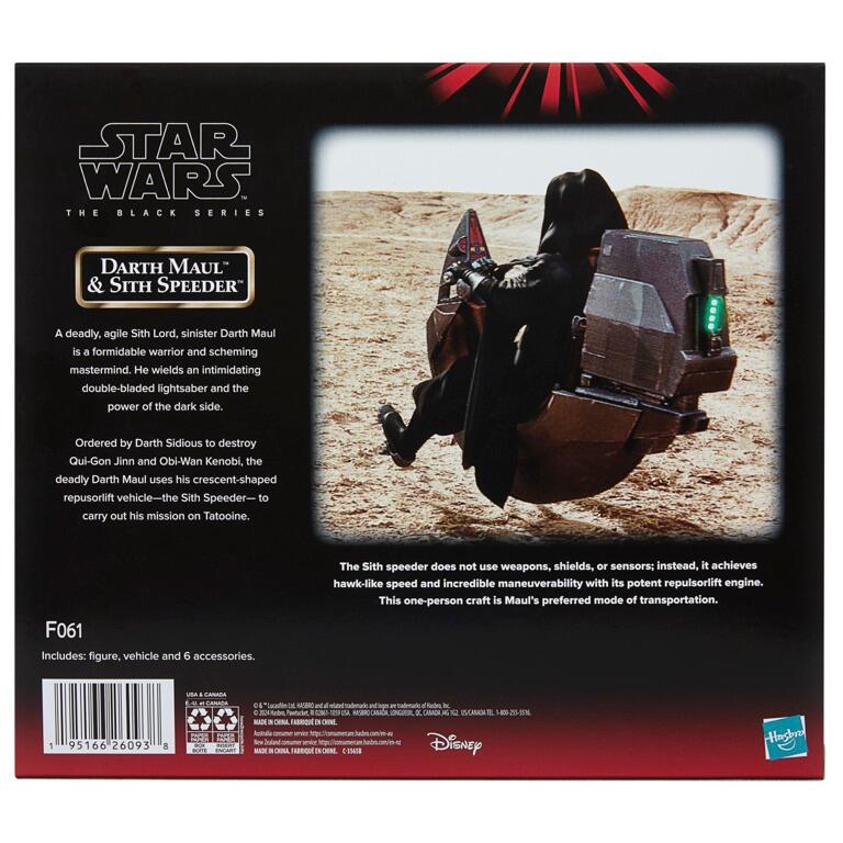 Star Wars Black Series 6 Inch Action Figure Vehicle - Darth Maul with Sith Speeder