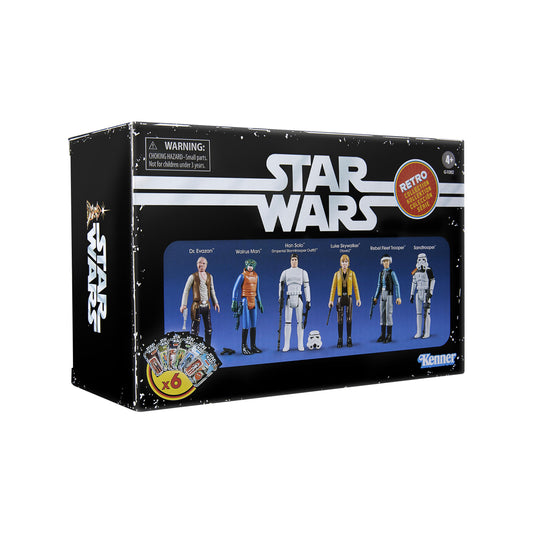 Star Wars Retro Action Figure (A New Hope Set 3) - Boxed Set of 6