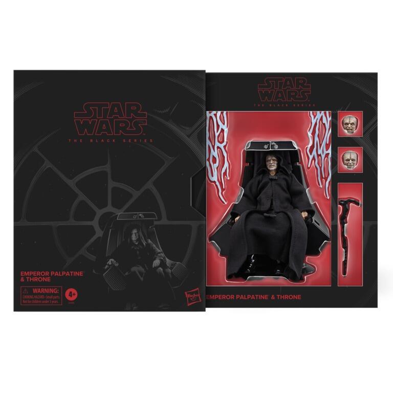 Star Wars Black Series 6 Inch Exclusive Action Figure Set - Emperor Palpatine & Throne