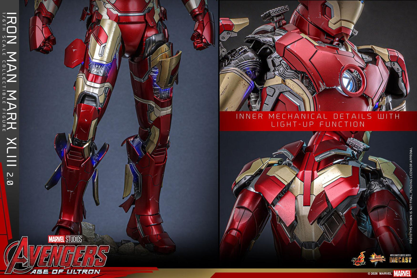 *PRE-ORDER Iron Man MK XLIII 2.0 - Marvel Studios Hot Toys Exclusive Collectible 1/6 Scale Action Figure