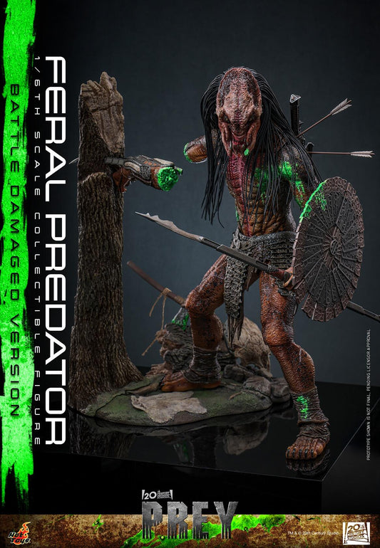 *PRE-ORDER Feral Predator (Battle Damaged) - Predator: Prey Hot Toys Collectibles 1/6 Scale Action Figure